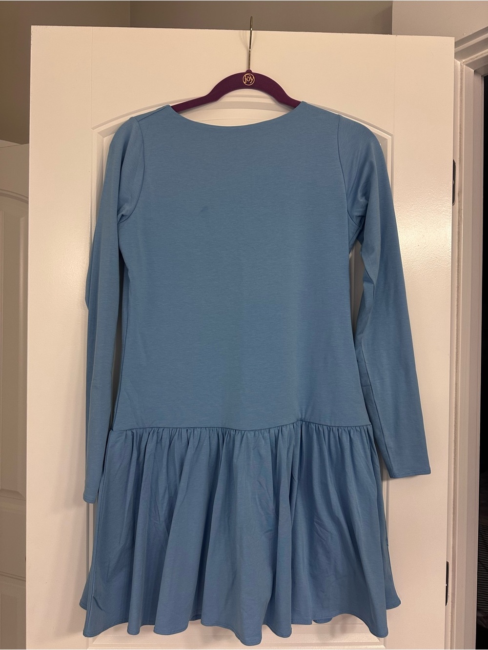 Abercrombie & Fitch skort Light Blue Long Sleeve Ruffle-Hem Dress NWOT